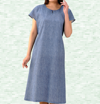 高島ちぢみワンピース